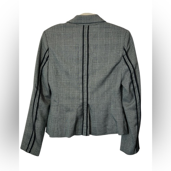 Trevan Women's Houndstooth Plaid 4 Button with Pockets Blazer Size 4 Corpcore - Picture 2 of 9
